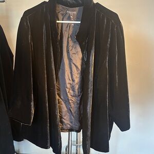 Eileen Fisher Elegant Black Velvet Jacket